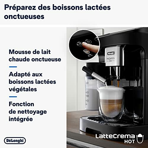 Machine à café DeLonghi avec mousse de lait